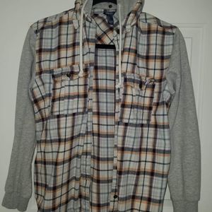 Orange/Blue Flannel Jacket